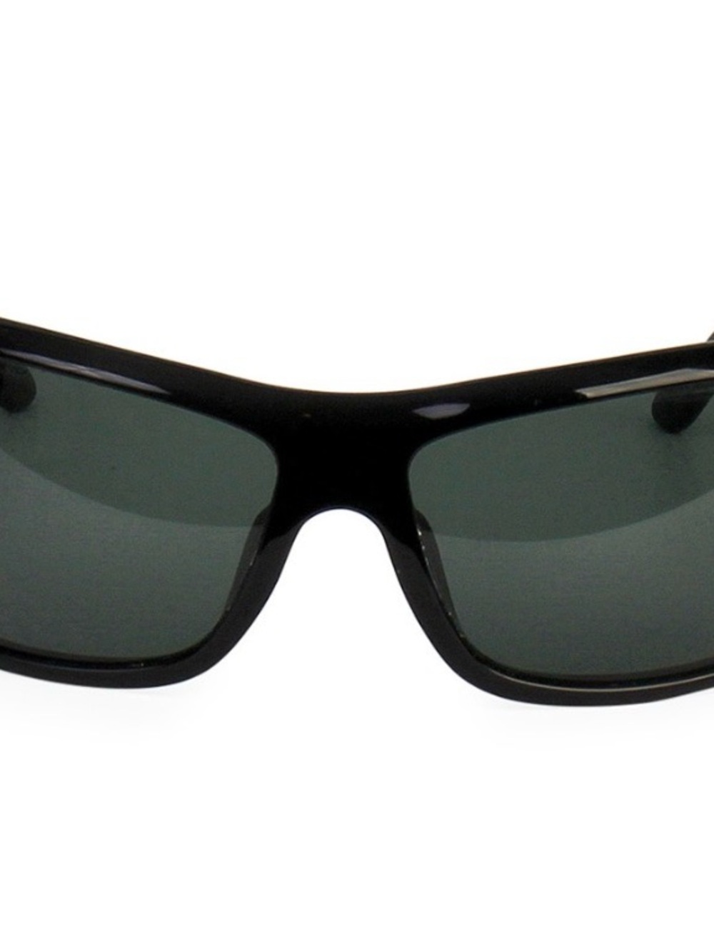 Prada Black Frame Sunglasses with Dark Green Lenses